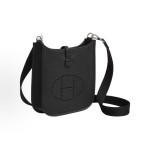 HERMES Evelyne 16 Amazone Silver buckle crossbody single-shoulder bag 16 Women 89 Noir Black